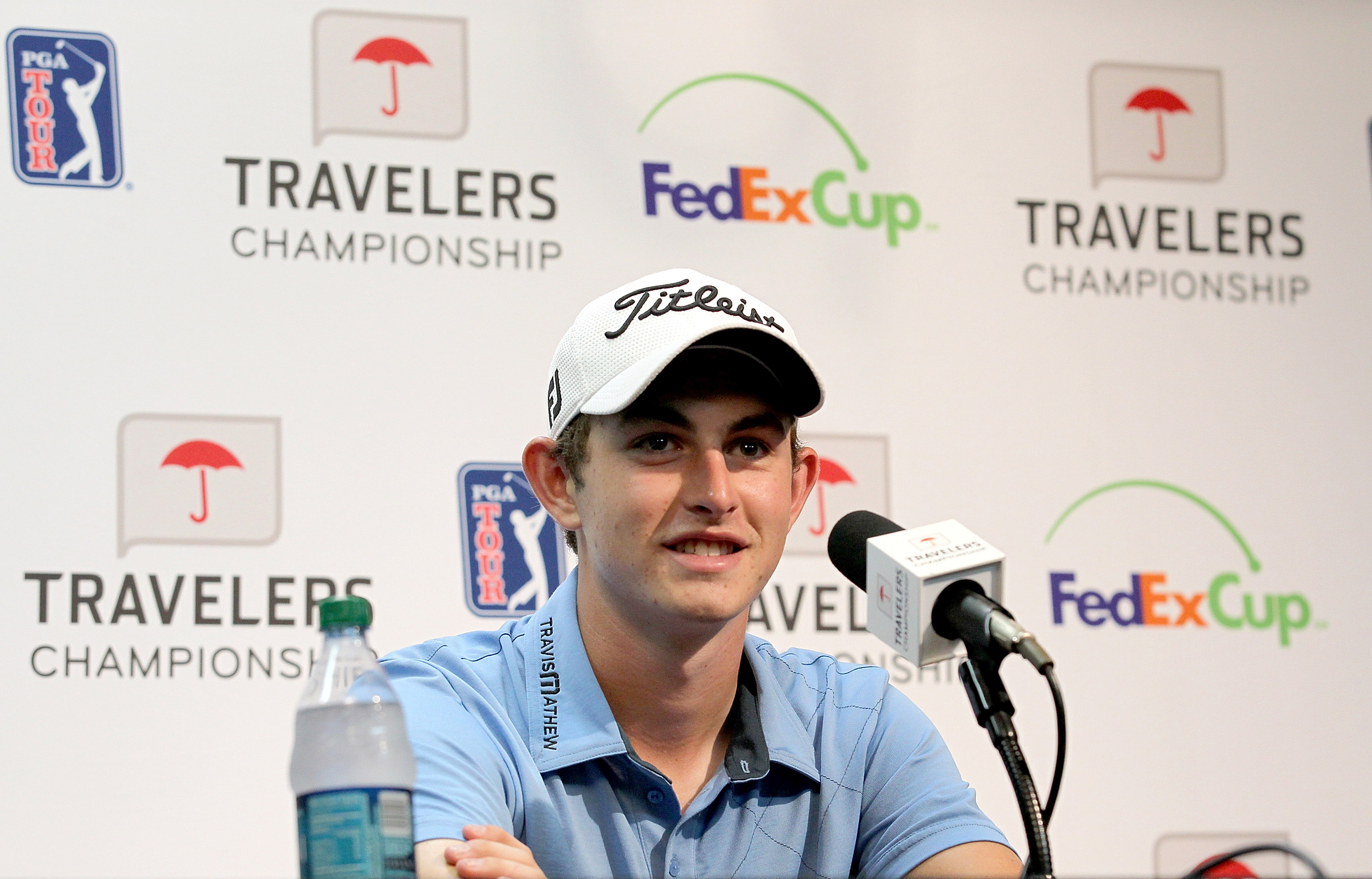 19-year-old Patrick Cantlay speaks to the media after carding a 60 at the 2011 Travelers Championship