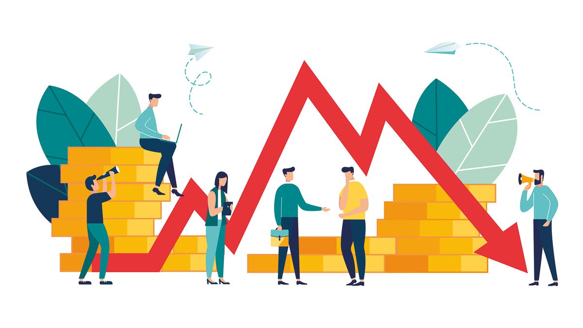 Illustration to showcase an economic downturn