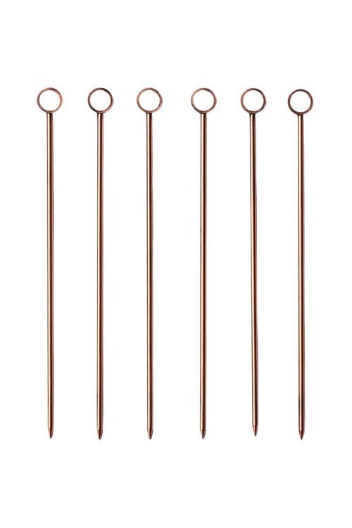 Copper Cocktail Picks, Set of 6