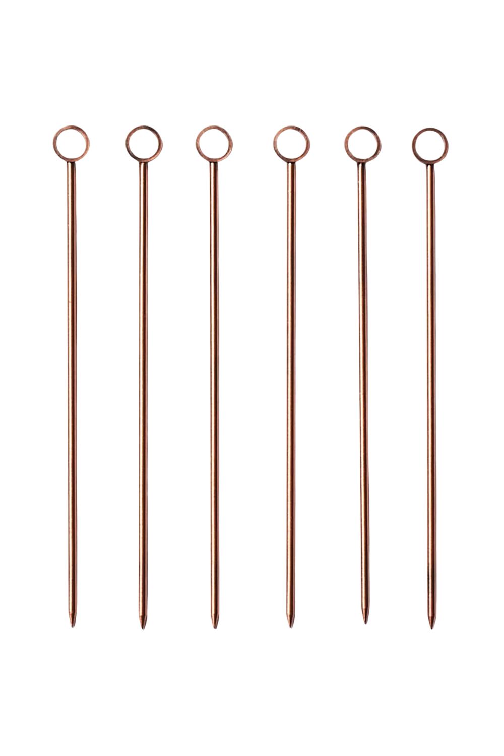 Copper Cocktail Picks, Set of 6