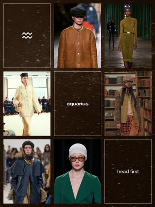 The hat trend shown on the runways of Chanel, Saint Laurent, Anna Sui, Fforme, Chloé, and Altuzarra.