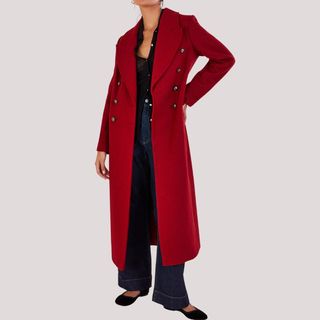 flat lay image of Monsoon red coat