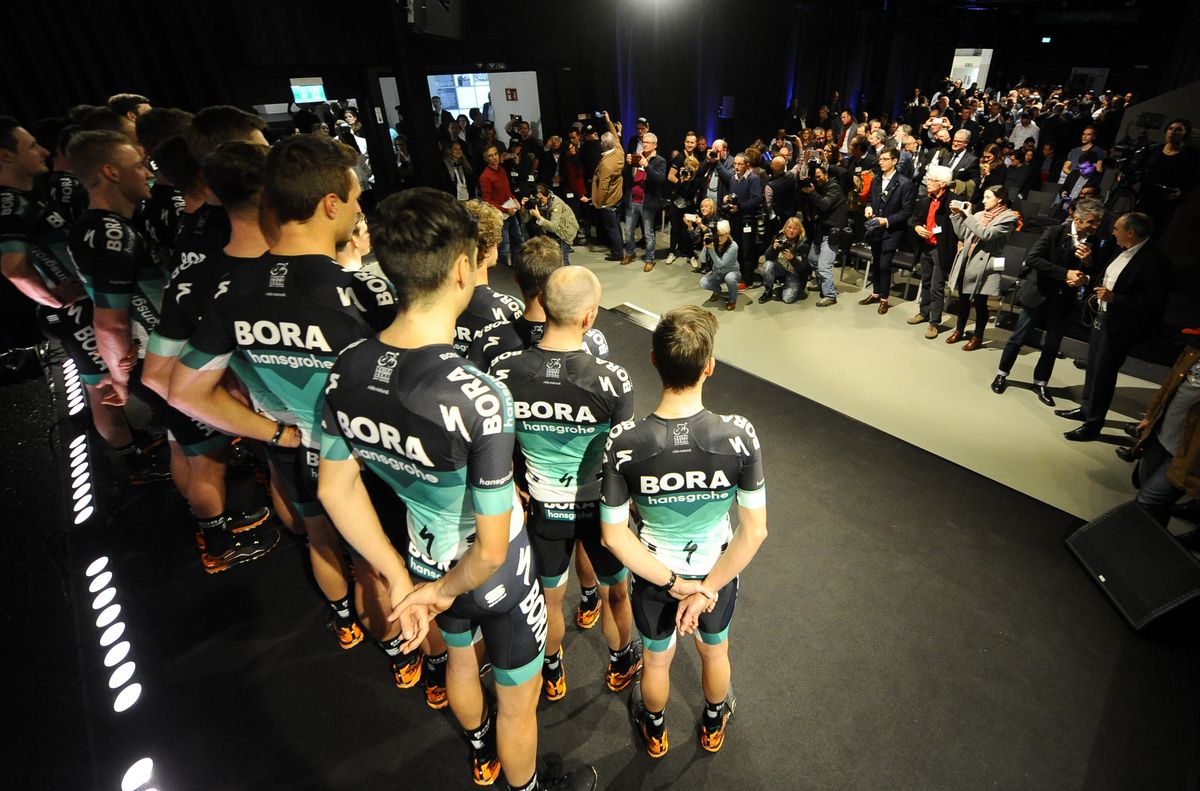 A look at the back of the 2018 Bora-Hansgrohe team kit