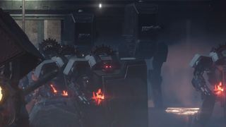 Helldivers 2 automaton robots marching devastators