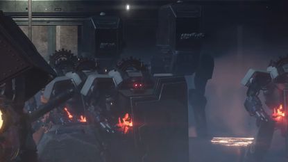 Helldivers 2 automaton robots marching devastators