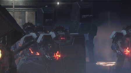 Helldivers 2 automaton robots marching devastators