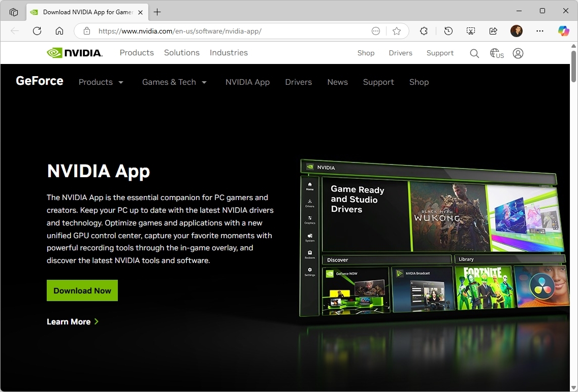 Nvidia app download