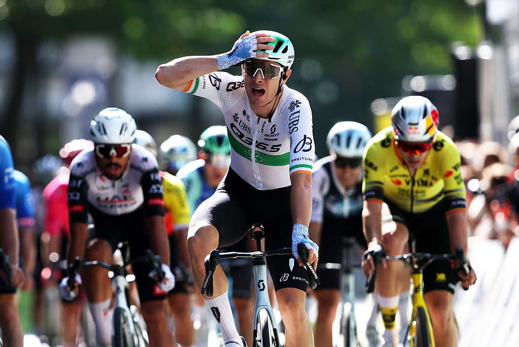 ADAC Cyclassics Hamburg: Rory Townsend holds off peloton by tiny margin from early breakaway for biggest victory of his career