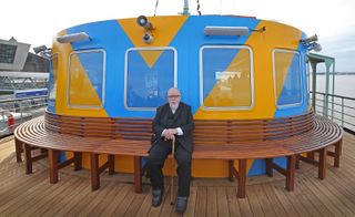 Sir Peter Blake aboard the Razzle Dazzle Ferry