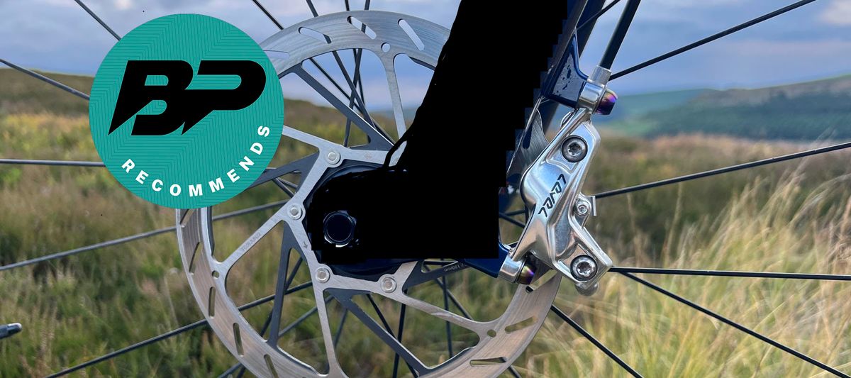 A close up of a MTB brake on a bike