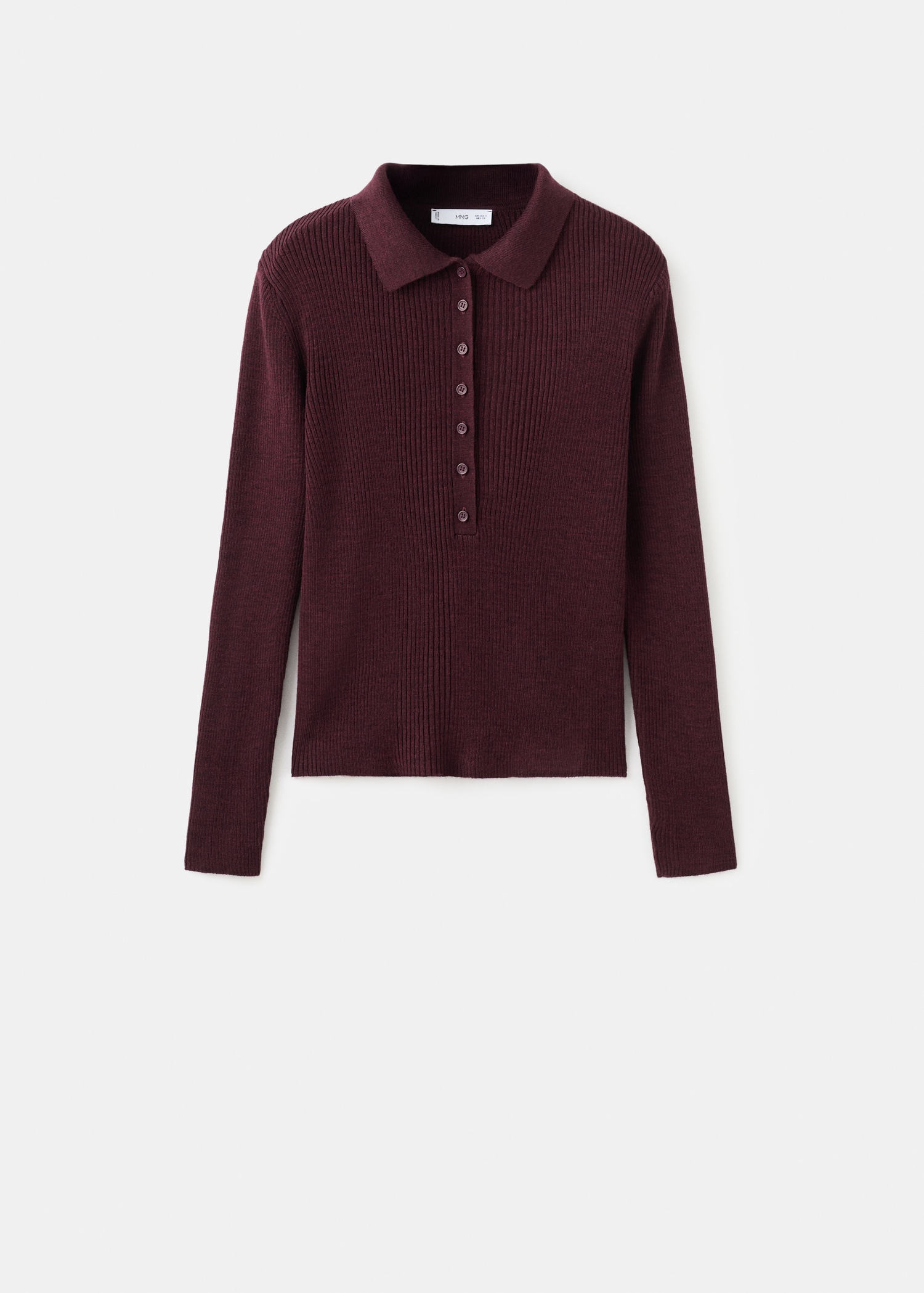 Polo-Neck Ribbed Sweater - Women | Mango Usa
