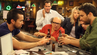 The gang playing Chardee Macdennis in It's Always Sunny in Philadelphia.
