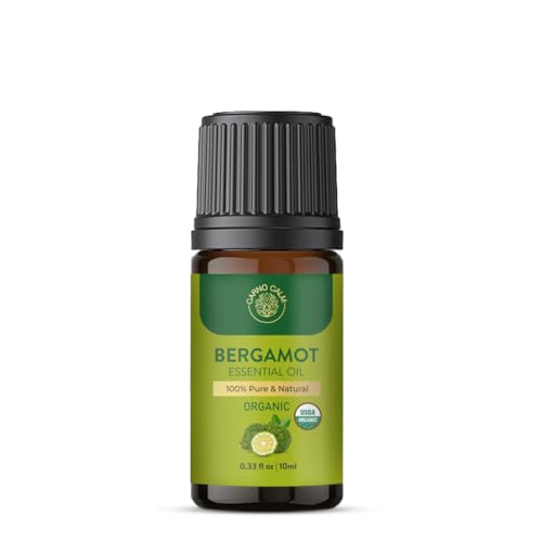 Carno Calm Bergamot Essential Oil for Diffuser | 100% Pure &amp;amp; Natural Bergamot Oil 10ml | for Aromatherapy Home Fragrance Soap &amp;amp; Candle Making| 0.33 Fl. Oz