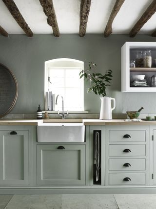 Pale green kitchen