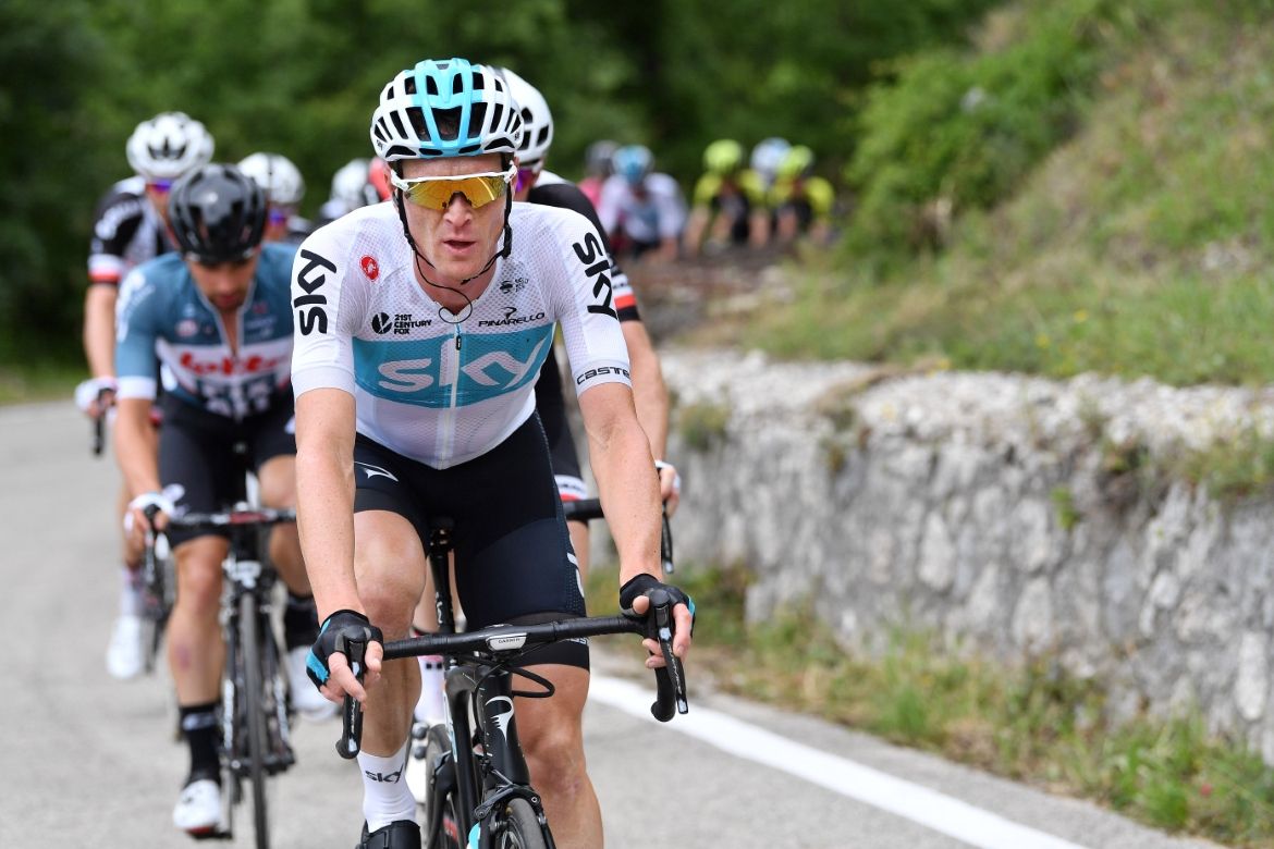 Salvatore Puccio leads the peloton