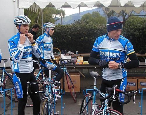 Armstrong doesn't look too pleased that the hard work's about to begin