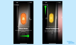 swipe through Action button options to Visual Intelligence