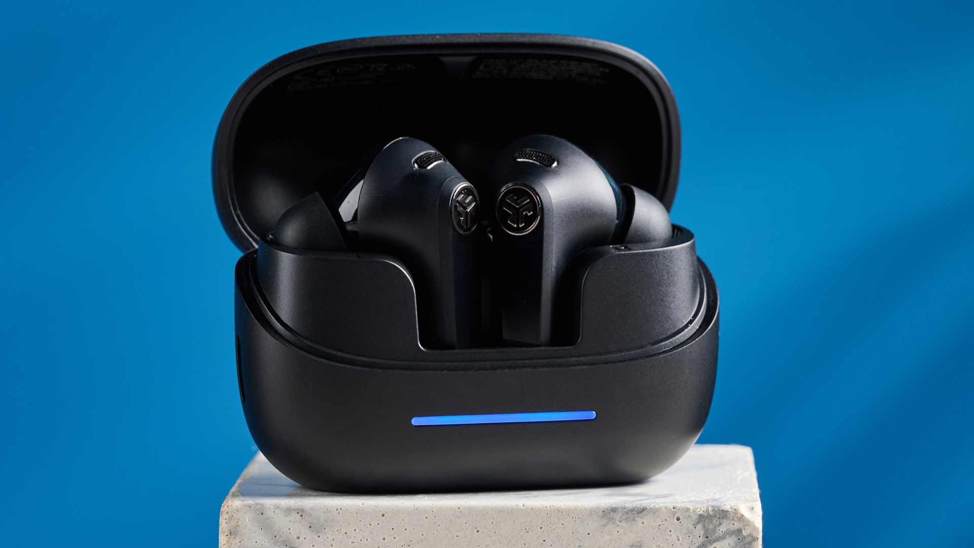 Black JLab JBuds Pods ANC Bluetooth earbuds