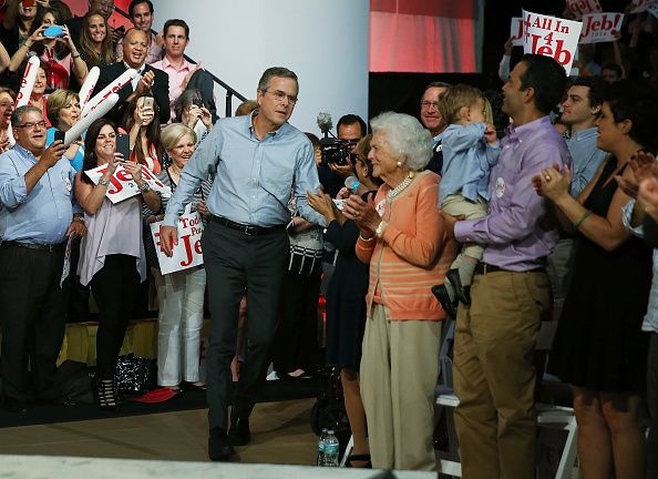 Jeb and Barbara Bush