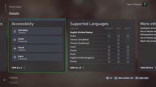 Xbox Store accessibility tags