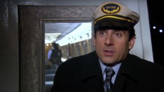 Michael Scott wearing his captain hat in The Office
