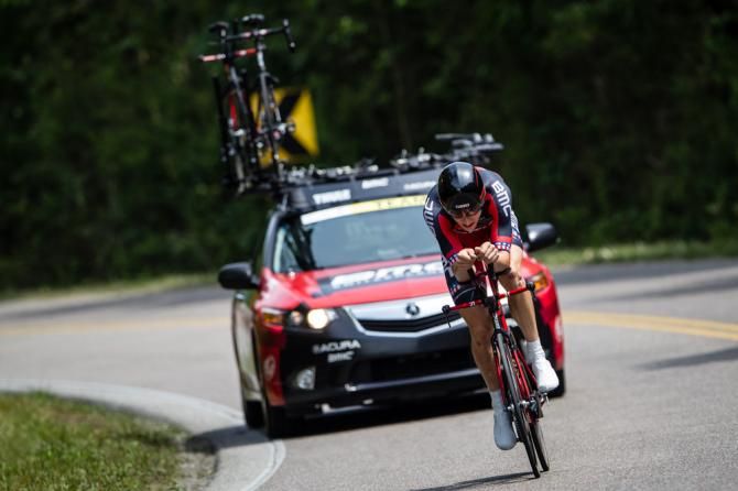 Taylor Phinney (BMC) comes by on his first lap
