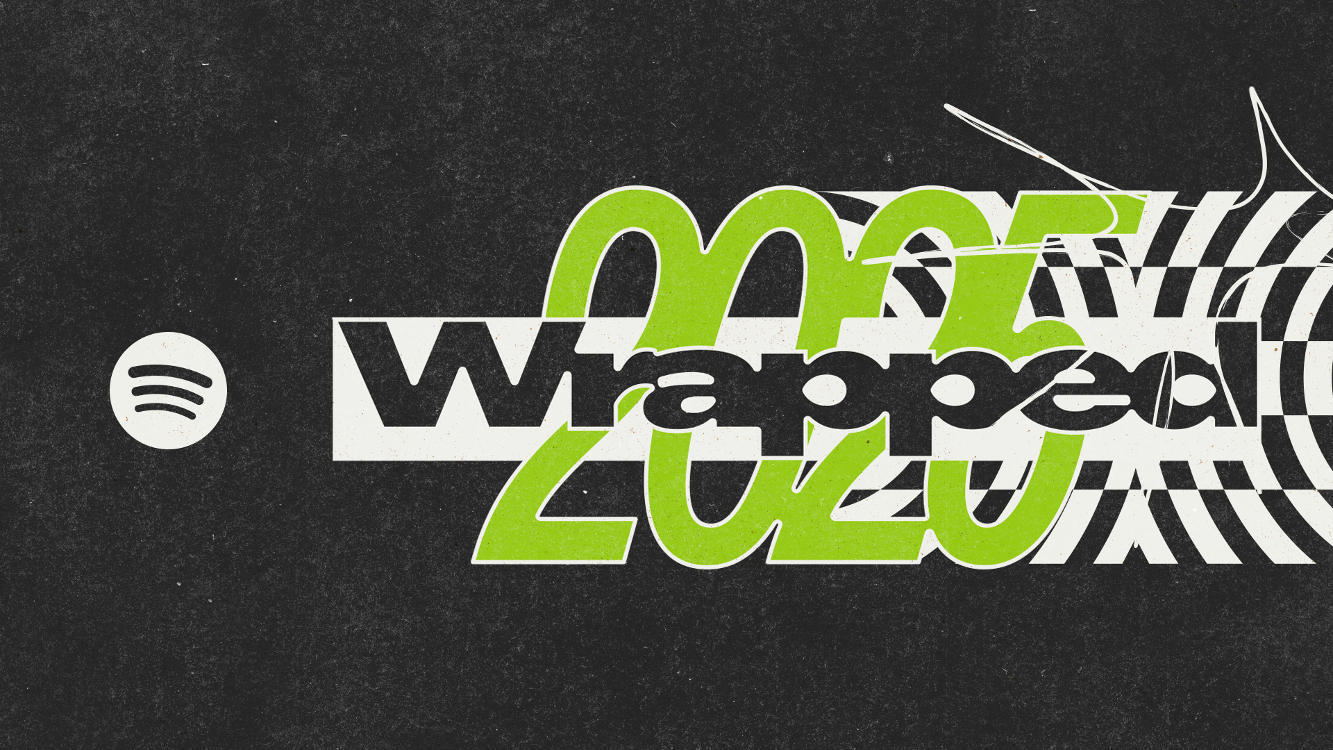Логотип Spotify Wrapped 2025 в зеленом и черном цвете