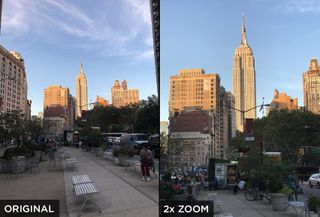 2x optical zoom using the iPhone 7 Plus' second camera lens.