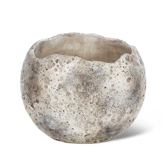 a stone look plant pot