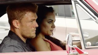 Alan Ritchson and Christine Ochoa in Blood Drive