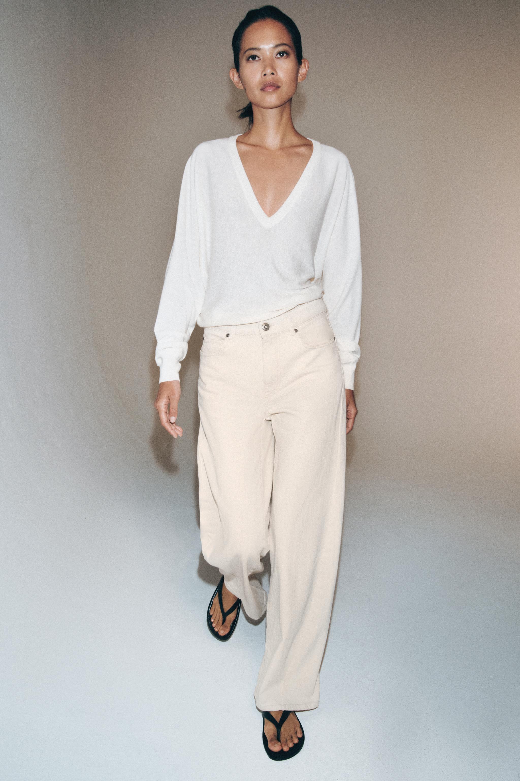 Zw Collection Loose Barrel Mid-Waist Jeans