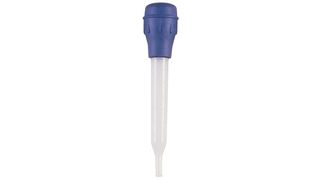 A blue and white turkey baster