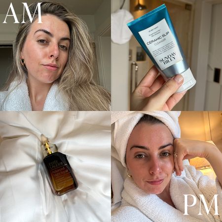 Shannon Lawlor after doing her simple skincare routine for AM & PM 