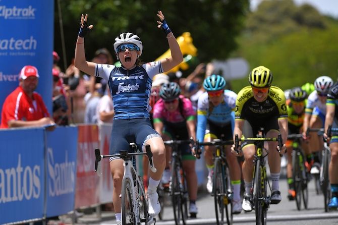 Letizia Paternoster wins stage 1 of the 2019 Women's Tour Down Under