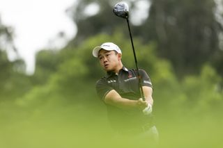 Lee Chieh-po hits a driver