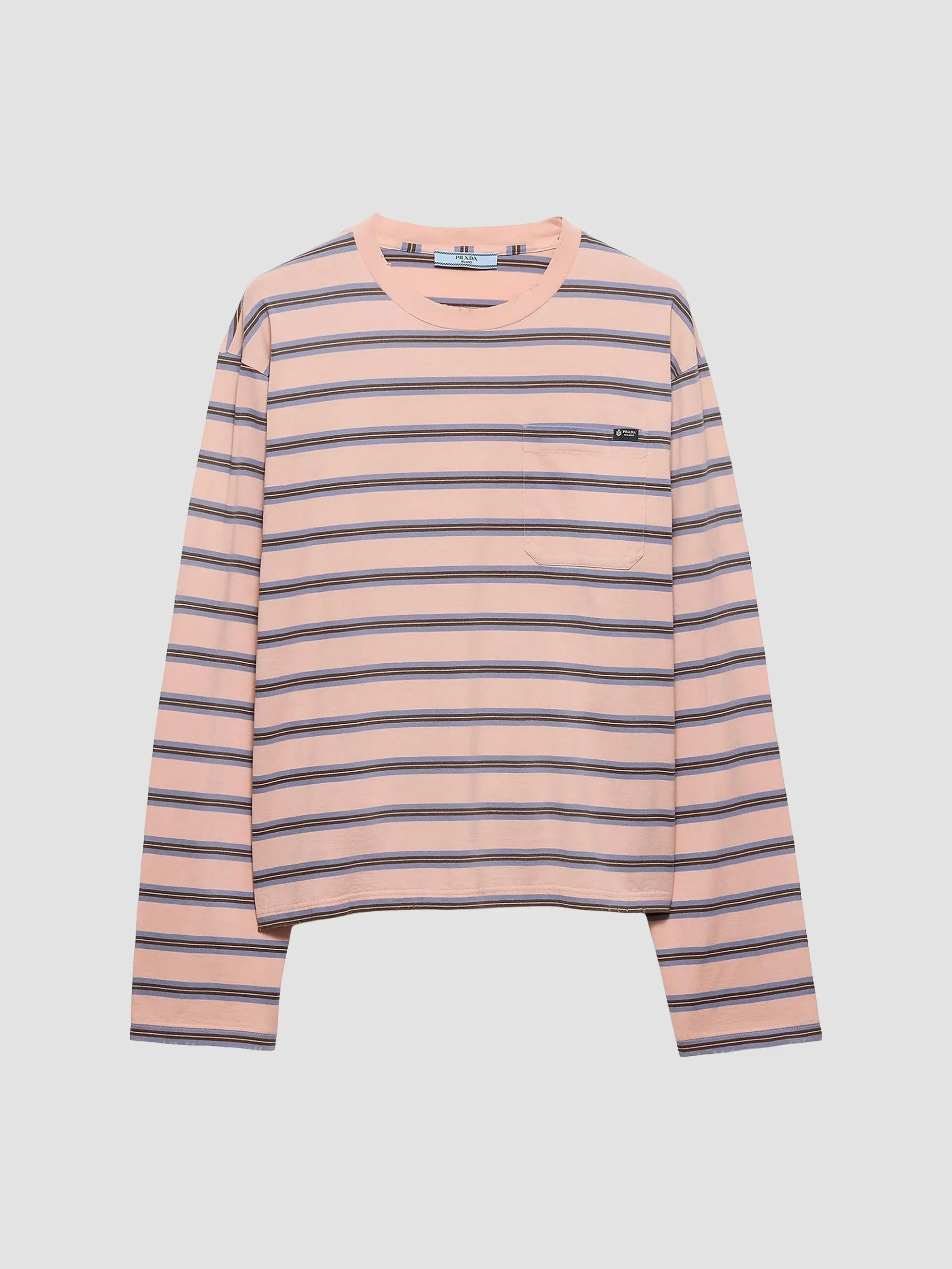 Long-Sleeved Striped Cotton Jersey T-Shirt