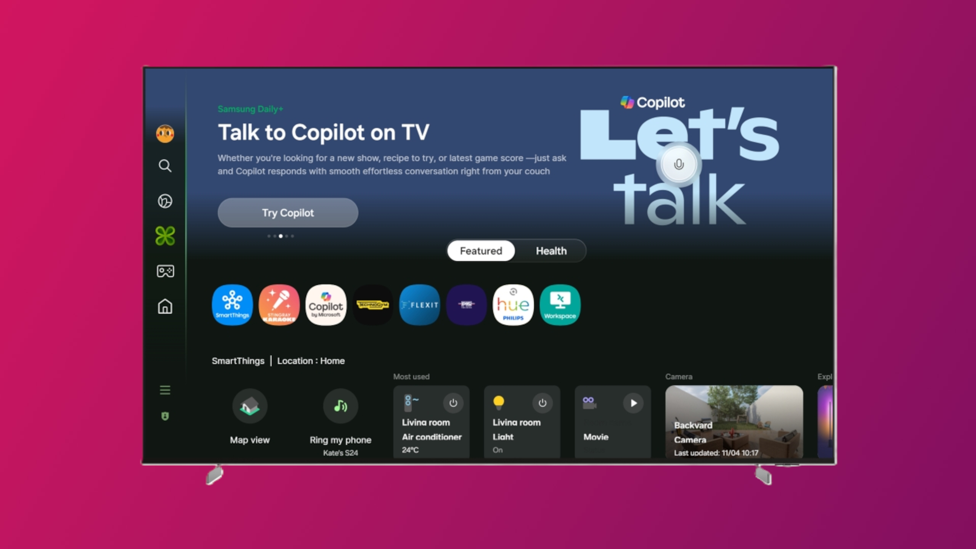 Copilot on Samsung TVs