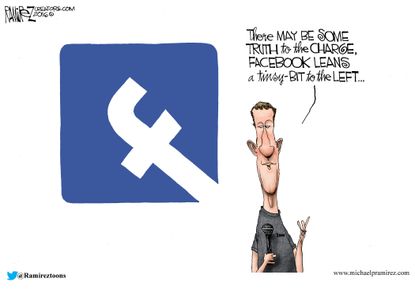 Editorial Cartoon U.S. Facebook left 2016