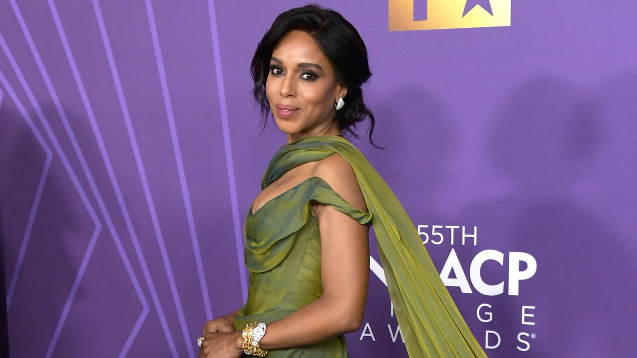 Kerry Washington attends the 55th Annual NAACP Awards at Shrine Auditorium and Expo Hall on March 16, 2024 in Los Angeles, California.