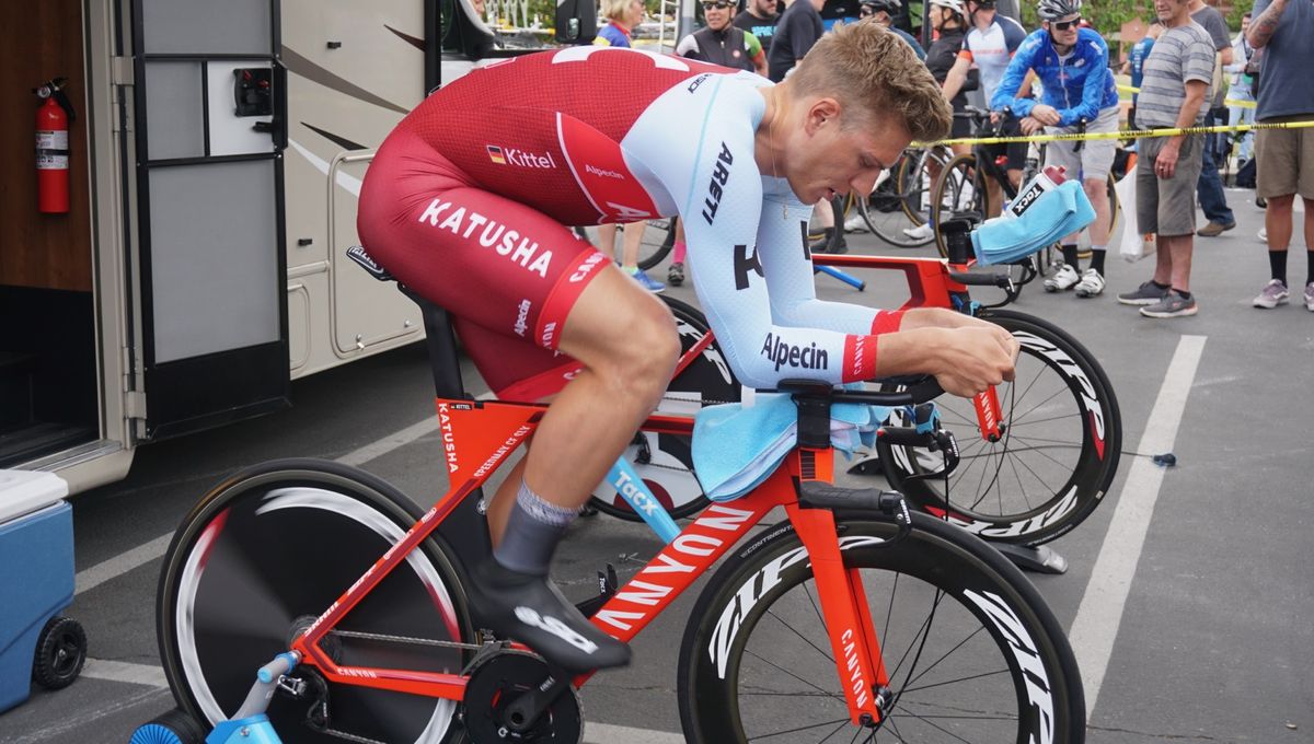 Grand Tour sprinter Marcel Kittel does his same warm-up regardless of race location