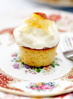Peaches and Cream Cupcakes, Marie Claire Recipes