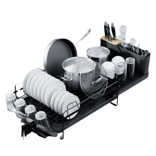 Black extendable dish rack