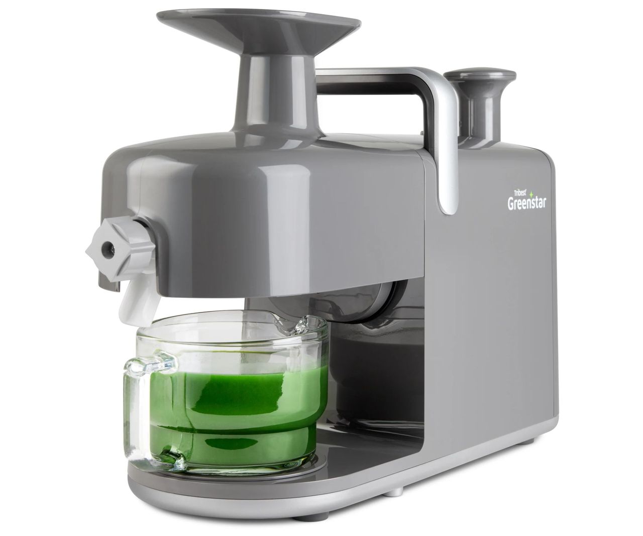 Tribest GreenStar 5 Juicer in grey on a white background.