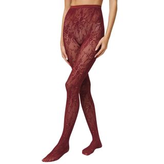 Reformation Swedish Stockings Rosa Lace Tights