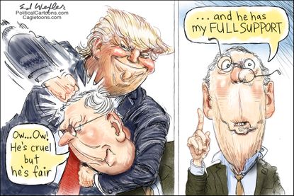Political cartoon U.S. Trump McConnell