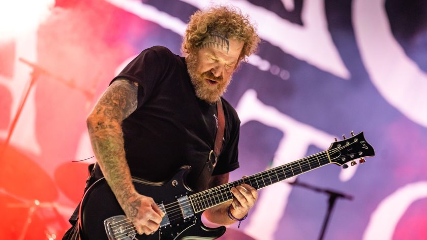 Brent Hinds of Mastodon american band performs, during the VII Mexico Metal Fest at Parque Fundidora on November 10, 2023 in Monterrey, Mexico