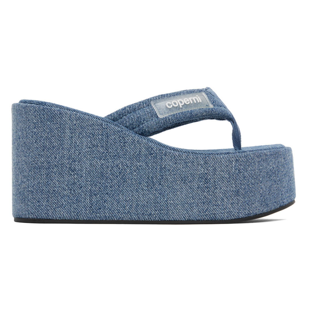 Coperni Blue Wedge Sandals