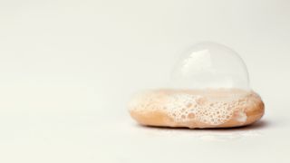 bar of soap and bubbles