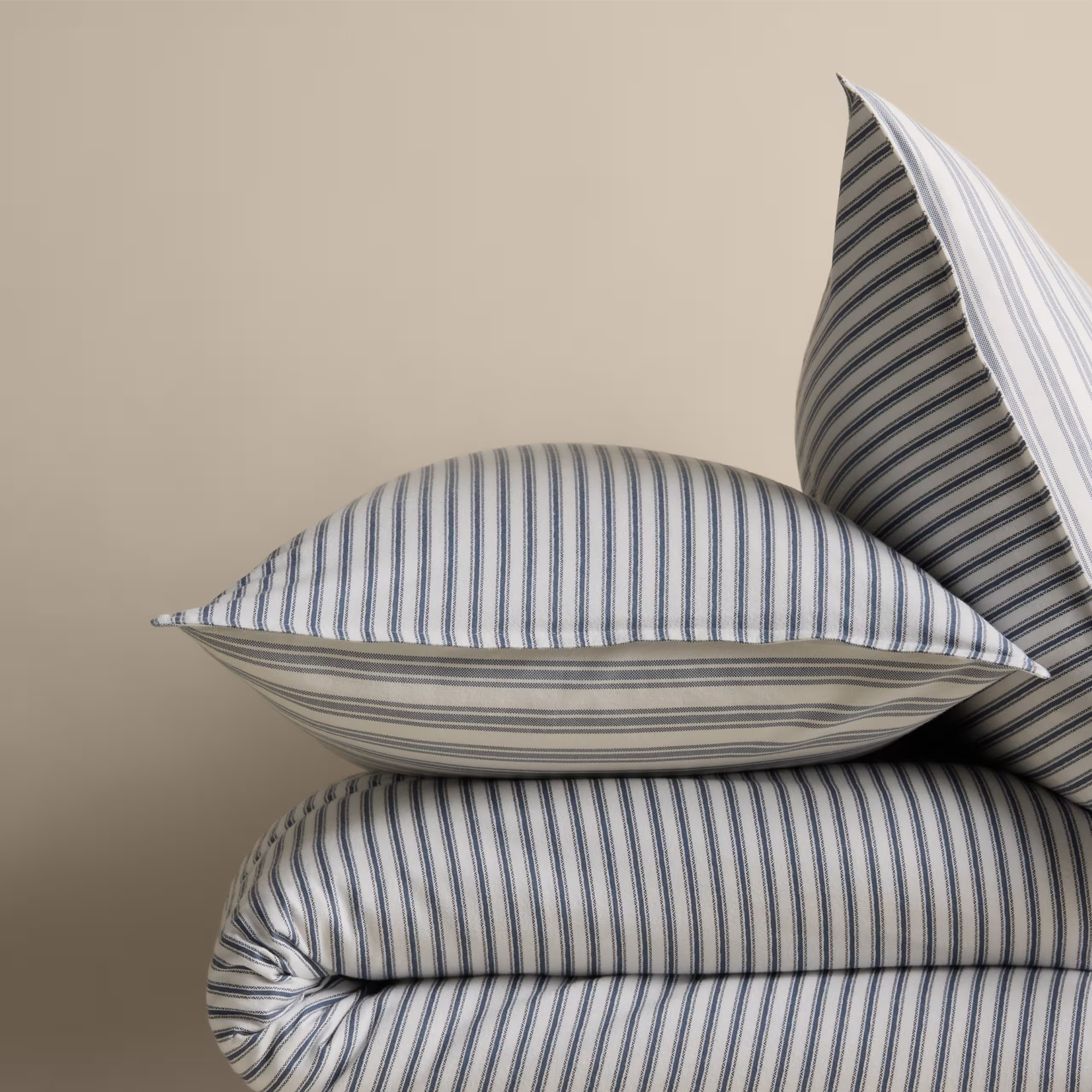 M&amp;S Brushed Cotton Striped bedding set