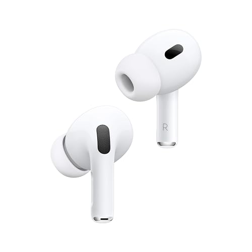 Apple Airpods Pro 2 Wireless Earbuds, Bluetooth Headphones, Active Noise Cancellation, Hearing Aid Feature, Transparency, Personalised Spatial Audio, High Fidelity Sound, H2 Chip, Usb C Charging